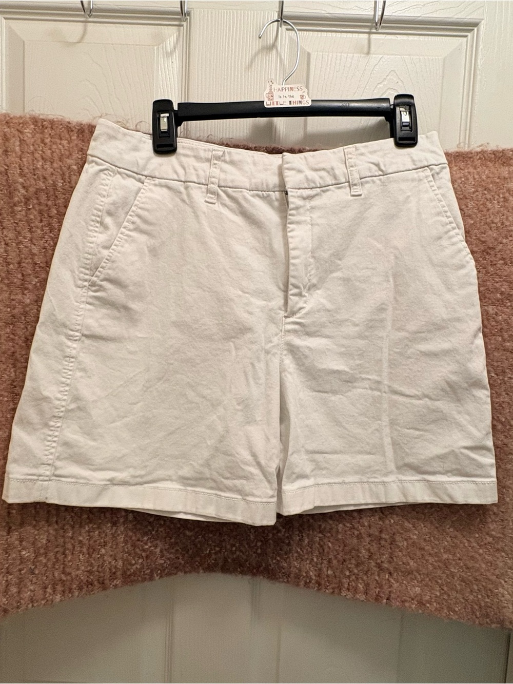 Anne Klein White Chino Shorts Size 10 5” Inseam Stretch Cotton
